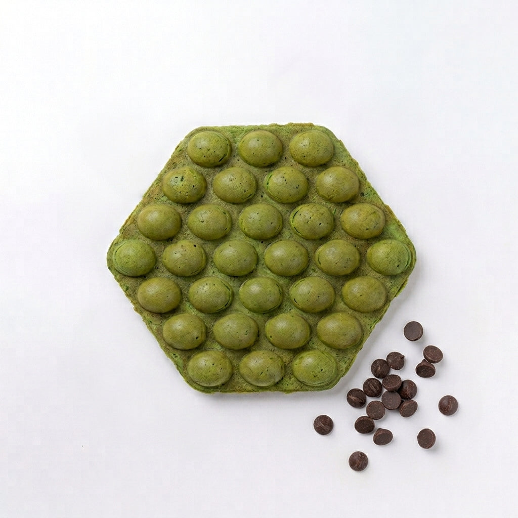 「冷凍商品」 丸久小山園抹茶チョコチップバブルワッフル